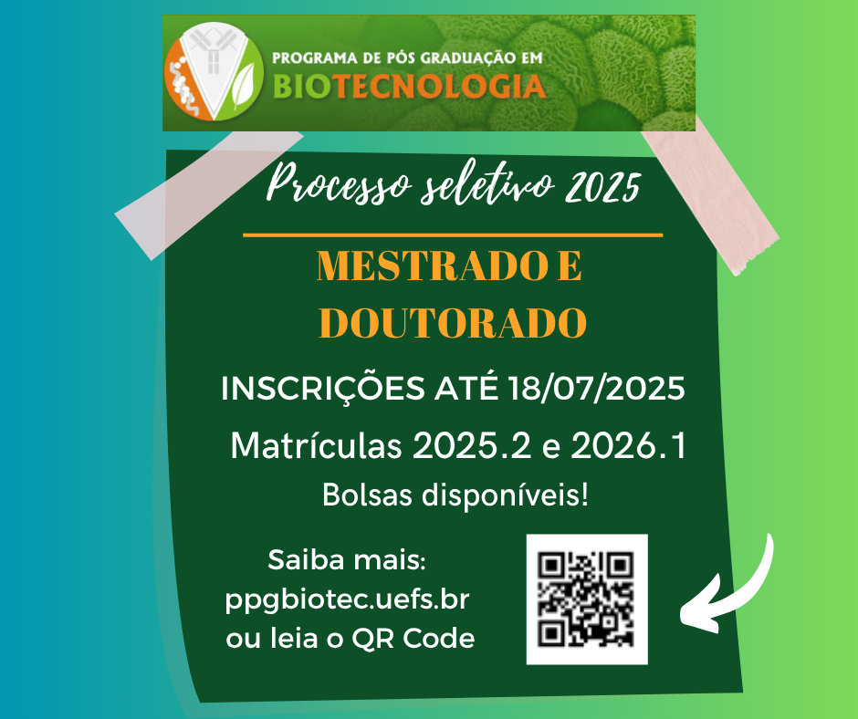 Processo seletivo PPGBiotec 2025