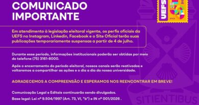 Informe de defeso eleitoral no estado da Bahia.
