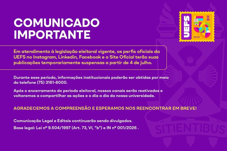 Informe de defeso eleitoral no estado da Bahia.